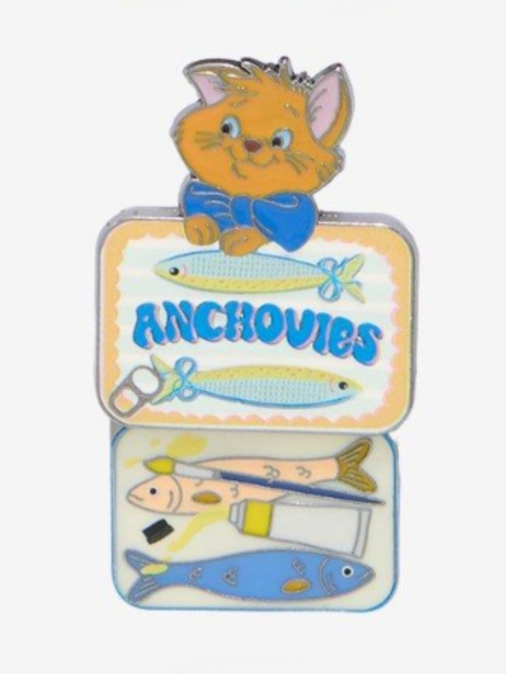 (3/$65) Disney Cats Sardines Enamel Pin Featuring Toulouse From Aristocats